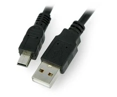 LANBERG CA-USBK-10CC-0018-BK cable USB 2.0 mini AM-BM5P 1.8m juodas
