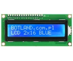 LCD ekranas 2x16 simbolių mėlynas su jungtimis - justPi