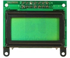 LCD ekranas 2x8 simbolių žalias su juodu rėmeliu - Pololu 356