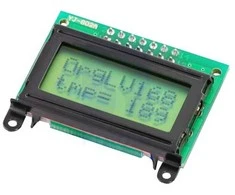 LCD ekranas 2x8 simbolių žalias su juodu rėmeliu - Pololu 356