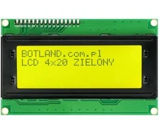 LCD ekranas 4x20 žalių simbolių su jungtimis - justPi