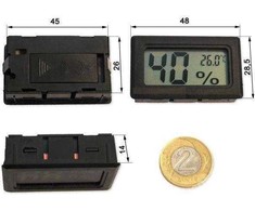 Oem LCD higrometras ir termometras su zondu korpuse