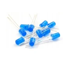 Oem LED 5mm mėlynas difuzinis 20mA - 10 vnt