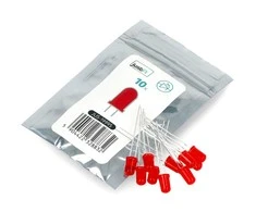 LED 5mm raudonas - 10 vnt - justPi
