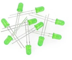 Oem LED 5mm žaliai mirksi - 10 vnt