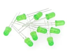 Oem LED 5mm žaliai mirksi - 10 vnt