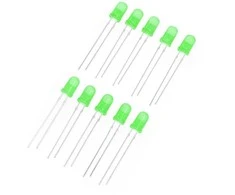 LED 5mm žalias - 10 vnt - justPi