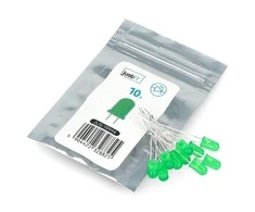 LED 5mm žalias - 10 vnt - justPi