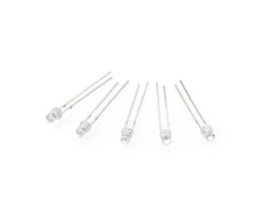 Oem LED diodas 3mm, mirksi mėlynai, skaidrus - 5 vnt