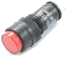 Oem LED indikatorius 12V DC - 12mm - raudonas