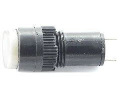Oem LED indikatorius 230V AC - 12mm - baltas