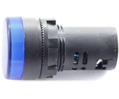 Oem LED indikatorius 230V AC - 28mm - mėlynas