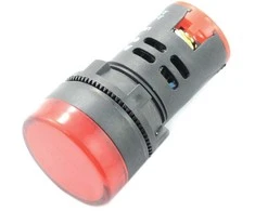 Oem LED indikatorius 230V AC - 28mm - raudonas