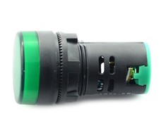 Oem LED indikatorius 230VAC - 28mm - žalias