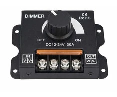 LED juostų šviesos reguliatorius - DIMMER - 12-24V DC 30A - rankinis valdiklis