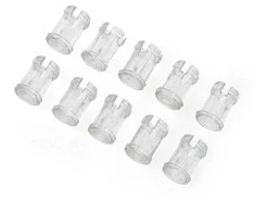 Oem LED laikiklis 5mm - nailoninis ilgas skaidrus - 10 vnt