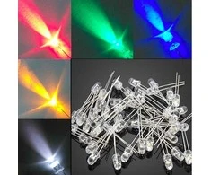 Oem LED Šviesos diodas 5mm ryškiai raudonas skaidrus