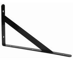 Oem Lentynos atrama 200x120mm - juoda - metalinė Atrama - Rankena