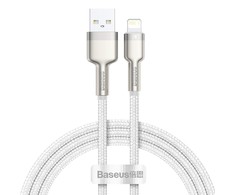 Baseus Cafule USB - Lightning laidas 2.4A 1m - Baltas