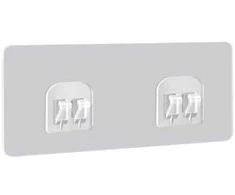 Lipnus pakabukas - 6x14 cm dvigubas su kabliukais - tvirtinamas prie sienos