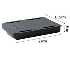 Oem Lipnus stalčius - juodas - 220x127x30 mm - rašiklių ir smulkmenų laikiklis po stalu