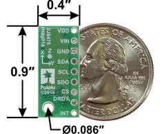LIS3MDL 3 ašių skaitmeninis magnetometras I2C/SPI, Pololu 2737