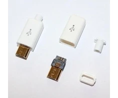 Oem Lituojamas Micro USB Kištukas su korpusu baltas