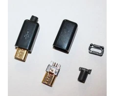 Oem Lituojamas Micro USB Kištukas su korpusu juodas