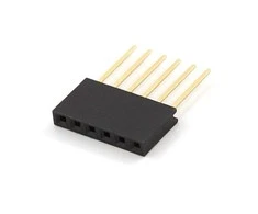 Oem Karpomas lizdas pailgintas 1x6 kaiščių 2.54mm skirtas Arduino