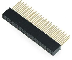 Oem Lizdo jungties juosta 2x20 rastras 2.54mm, skirtas Raspberry Pi 4B/3B+/3B/3 - ilgi kaiščiai 10mm