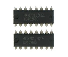 Oem Loginė sistema CD4026 - skaitmeninis skaitiklis 7 segmentų dekoderis THT - 2 vnt
