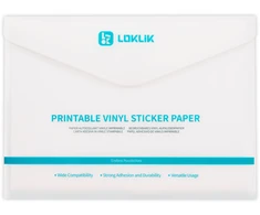 LOKLiK matinis spausdinamas vinilo lipdukų popierius – 20vnt