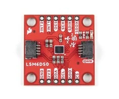 LSM6DSO, 3 ašių akselerometras ir I2C/SPI giroskopas, SparkFun SEN-18020