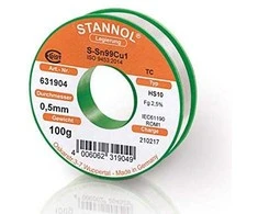 Lydmetalis Sn99Cu1 0.5mm 100g su fliusu Stannol