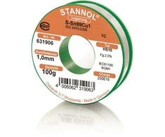 Lydmetalis Sn99Cu1 1.0mm 100g su fliusu Stannol