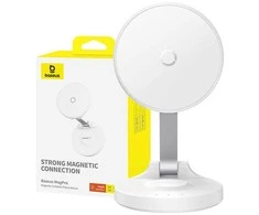 Magnetinis stalinis telefono stovas Baseus MagPro lipnus (baltas)
