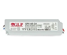 60W LED Maitinimo šaltinis GLP 24V IP67