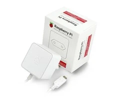 Maitinimo šaltinis Raspberry Pi 3B+/3A+/3B/2B/Zero/Zero 2 - microUSB 5.1V / 2.5A - baltas