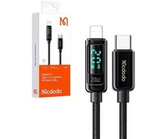 Mcdodo CA-8810 USB-C prie Lightning laidas, 36 W, 1.2 m (juodas)