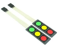 Oem Membraninė klaviatūra - 3 klavišai raudoni / geltoni / žali - lipni Arduino