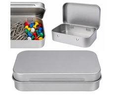 Metalinė dėžutė 95x60x21mm, užrakinama plunksnoms ir smulkiems daiktams