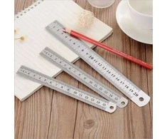 Oem Metalinė liniuotė 15 cm - 6 coliai - 0.3 mm - dvipusė - tiksli