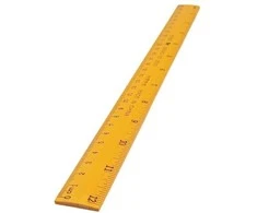 Oem Medinė liniuotė 30 cm - 12 colių - 1 mm - dvipusė - tiksli
