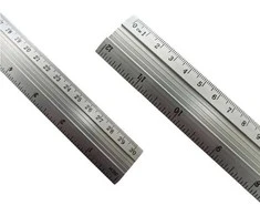 Metalinė liniuotė 30 cm - 12 colių - 1 mm - dvipusė - tiksli