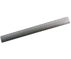 Metalinė liniuotė 30 cm - 12 colių - 1 mm - dvipusė - tiksli