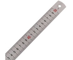 Oem Metalinė liniuotė 50cm - 0.3mm - dvipusė - tiksli