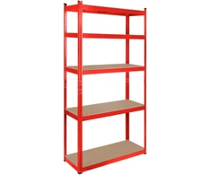 Metalinė sandėlio lentyna 180x90x40 raudona Rebel