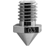 Micro Swiss žalvarinis, dengtas, nusidėvėjimui atsparus antgalis, skirtas Flashforge Creator Pro 3 - 0.30mm
