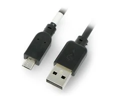 MicroUSB B-A laidas 2.0 Hi-Speed ​​​​Goobay juodas - 0.6m