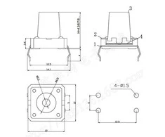 Oem Mikro jungiklis TACT 12x12x10mm - mikrojungiklis - 10 vnt